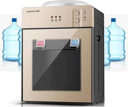 Vista 4 de Dispensador de agua de carga superior de 5 galones, 304 de grado alimenticio, máquina de beber para encimera, dispensador eléctrico de agua fría