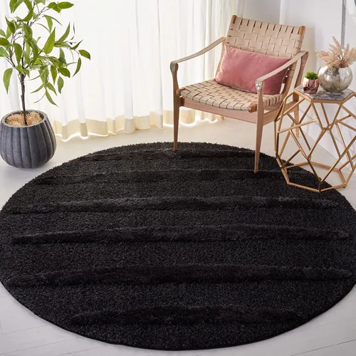 Vista 12 de SAFAVIEH Hi-Lo Shag Collection - Alfombra para pasillo, 2 pies 2 pulgadas x 8 pies, color beige, diseño moderno a rayas, no desprende pelusa