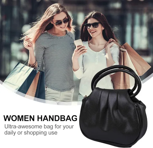 Vista 5 de TENDYCOCO Bolso casual para mujer Mini bolsa de dumpling Bolso de embrague PU para compras boda cóctel (rojo)