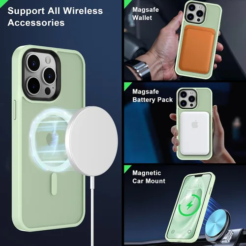Vista 139 de MOCCA - Funda magnética resistente para iPhone XR de 6.1 pulgadas, compatible con MagSafe, funda con protección contra caídas de grado militar