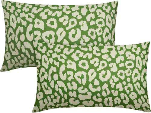Vista 70 de Juego de 2 fundas de almohada con estampado de leopardo negro de 16 x 16 pulgadas, diseño de animal de guepardo, chinoiserie, fundas de almohada