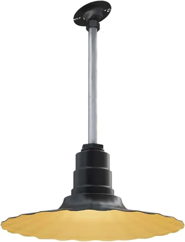 Vista 27 de Steel Lighting Co. Colgante Eagle Rock Lámpara montada en el techo Onda radial de 16 pulgadas vástago de 12 pulgadas Acero resistente