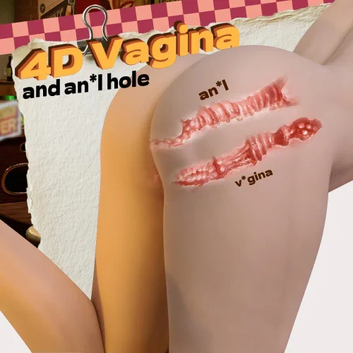Vista 5 de Muñeca sexual realista de 52.3 libras con pierna, masturbador masculino con coño de pecho relleno de gel, muñecas sólidas de TPE para sexo, muñeca