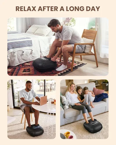 Vista 7 de CILI Masajeador de Pies con Calor, Máquina de Masaje Shiatsu para Pies 2025 para Alivio del Dolor de Fascitis Plantar y Neuropatía, Masajeador
