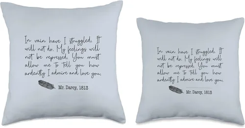 Vista 3 de Outfitters Ave. Pride and Prejudice Jane Austen Booktok Bookish Merch - Almohada de 16 x 16 pulgadas, multicolor