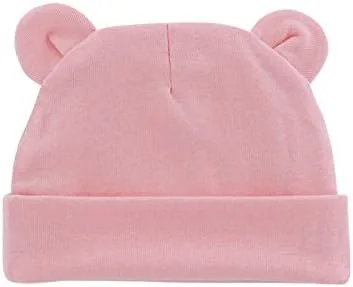 Vista 5 de Guozyun Sombreros recién nacidos Bebé Niña Algodón Beanie Gorras Sombrero Bebé Suave Cráneo Tapas Hospital Sombrero para Bebé Niña 0-12 Meses