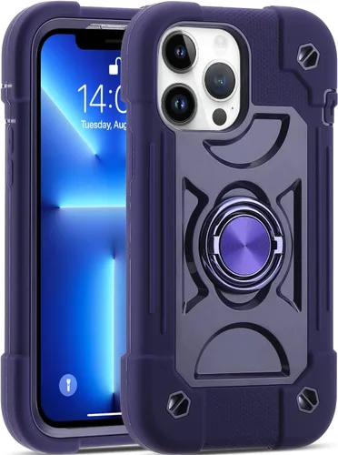 Vista 93 de MARKILL Funda compatible con iPhone Air de 6.5 pulgadas 2025 con soporte de anillo giratorio de 360 grados, protección contra caídas de grado
