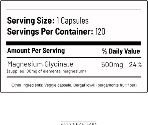 Vista 8 de Glicinato de magnesio – 500 mg, 120 cápsulas, suministro para 4 meses, apoya el alivio del estrés, sueño, salud cardíaca, nervios, músculos