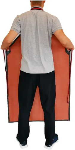 Vista 4 de TonLing Delantal de goma grueso, 47.2 x 33.5 pulgadas, impermeable, largo resistente a los químicos, ajustable para lavavajillas, limpieza de peces