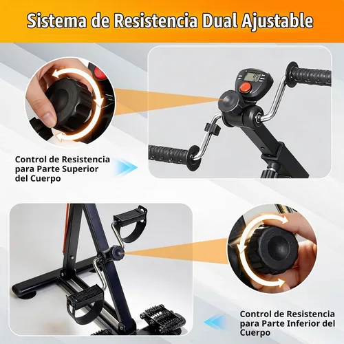 Vista 4 de Arm and Leg Exercise Pedal Machine for Seniors, Seated Rehabilitation Bike for Physical Therapy, Elderly Stroke Recovery & Mobility Training