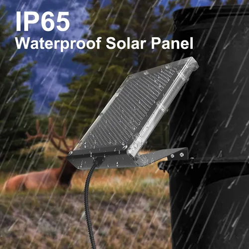 Vista 6 de POWOXI Panel solar de 6 V 1.5 W para recargar alimentador de ciervos, cargador solar impermeable al aire libre con soporte de montaje