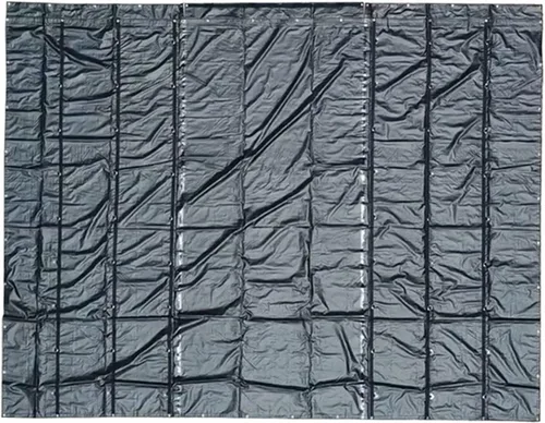 Vista 9 de Lonas de acero para camiones de plataforma plana de 12 x 27 pies, color negro