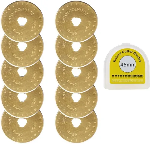 Vista 9 de AUTOTOOLHOME Cuchillas de corte rotativas de titanio de 1.102 in, paquete de 10 cuchillas de repuesto para acolchado, costura, álbumes de recortes