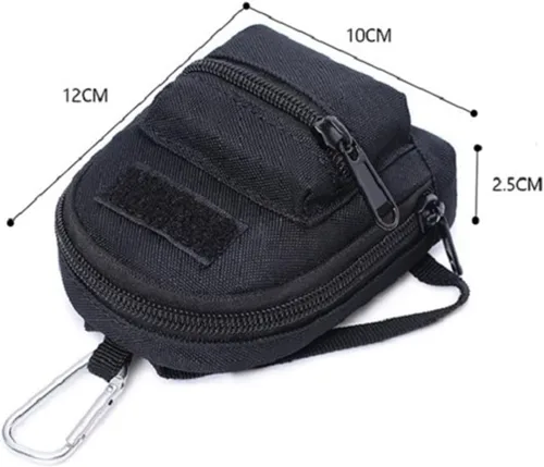 Vista 3 de Nueva bolsa táctica para llaves tarjetero para hombre monedero bolsillo con cremallera bolsa para exteriores monedero bolsa para dinero color naranja