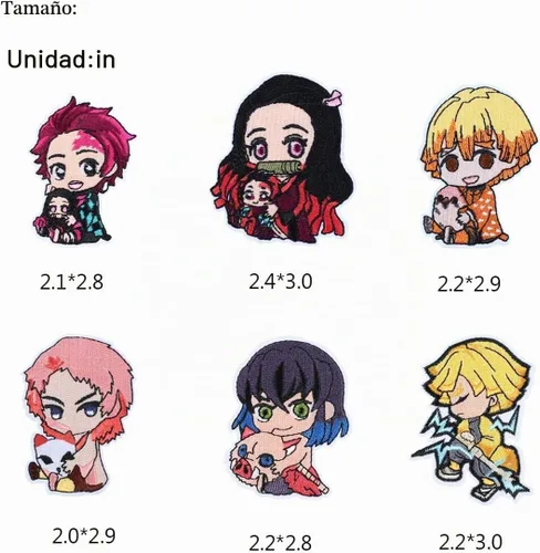 Vista 4 de Parches para planchar para ropa, 19 piezas de parches para planchar con estampado de anime, parches bordados para planchar para coser y coser