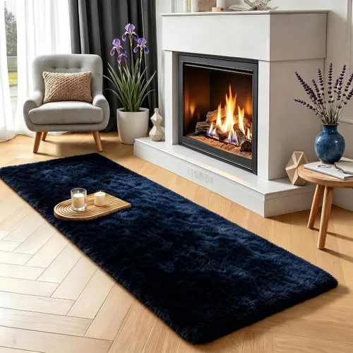Vista 51 de Alfombras grises pequeñas para dormitorio, 2 x 4 pies, alfombras de pasillo lavables de felpa para pasillo 2- Gris