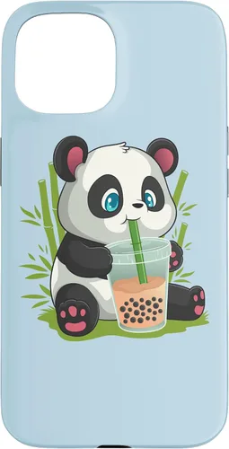 Vista 6 de Kawaii Cute Anime Panda Otaku Japanese Bubble Boba Case for iPhone 17