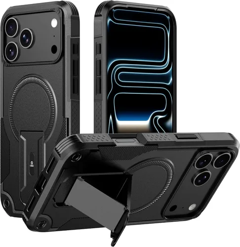 Vista 11 de ONES Funda para Samsung Galaxy A56 5G / A36 5G, grado MIL, a prueba de caídas, doble capa a prueba de golpes, bolsa de aire de esquina, soporte