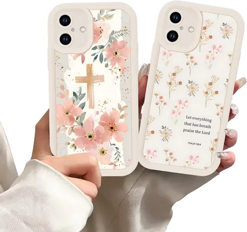 Vista 14 de Paquete de 2 fundas protectoras para iPhone 8 Plus/7 Plus de 5.5 pulgadas con collage de versículos bíblicos de Jesús para mujeres y niñas, diseño