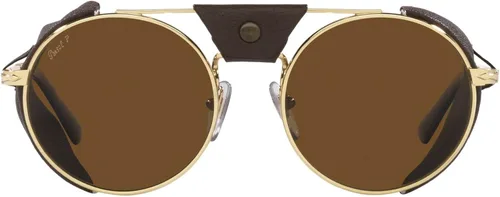 Vista 2 de Persol PO2496SZ - Gafas de sol redondas DoradoMarrón polarizado