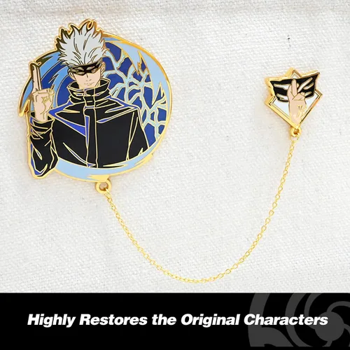 Vista 6 de Broche de esmalte de anime insignias de metal figura de anime regalos de insignia de metal para mujeres hombres y fanáticos