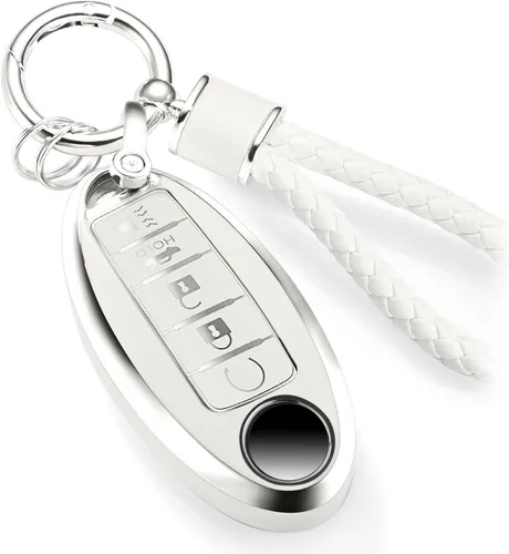 Vista 49 de Funda para Llavero Mercedes con Llavero de Cuerda Trenzada de Metal, Funda de Llave Suave Mejorada para Carcasa de Llavero Remoto Inteligente Sin