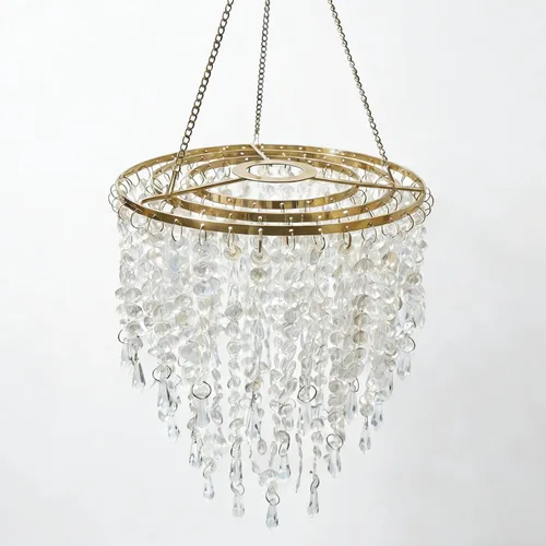 Vista 3 de Candelabros brillantes con cuentas iridiscentes de 8.6 pulgadas de diámetro para centro de mesa de boda, sala de estar, dormitorio, evento, fiesta