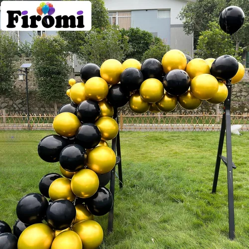 Vista 5 de Firomi - Globos negros de fiesta de 12 pulgadas, paquete de 100 unidades A05-negro
