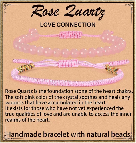 Vista 72 de LPBeads Pulsera de piedra natural hecha a mano de tamaño ajustable