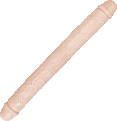 Vista 12 de Consolador doble de cristal de 11.8 x 1.37 pulgadas, consolador largo anal realista con pene, suave y flexible con venas y glande, juguetes sexuales