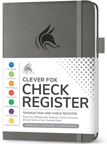Vista 19 de Clever Fox Libro de registro de cheques – Registro de transacciones de lujo, libro de contabilidad contable, registro de cheques y libro de registro