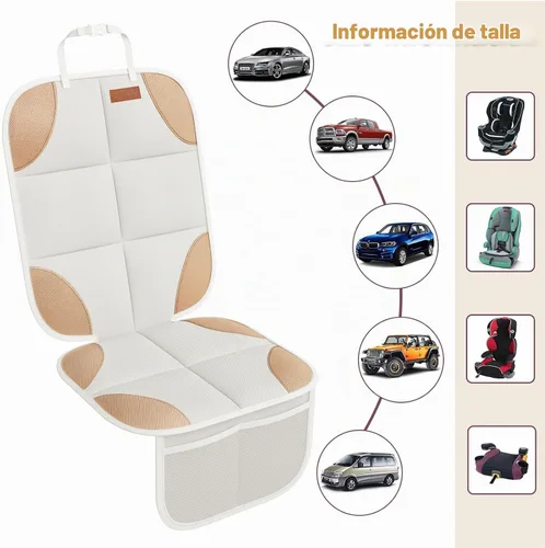 Vista 3 de SMART ELF Protector de Asiento de Automóvil, Paquete de 2 Protectores de Asiento Protegen Asientos Infantiles con el Acolchado Más Grueso y Respaldo
