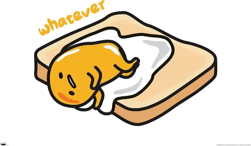 Vista 9 de Trends International Gudetama - Póster de pared Whatever (22.4 pulgadas de largo x 14.7 pulgadas), versión enmarcada en madera de granero Versión