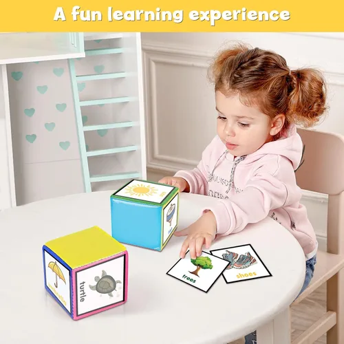 Vista 3 de Dados de juego educativo de bricolaje, cubos de bolsillo para enseñanza (juego de 2)