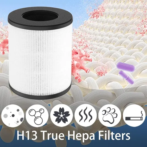 Vista 4 de Paquete de 2 filtros de repuesto CL-6070A para purificador de aire Cool-Living CL-6070A, Tredy TD-1300, Beaba y Tenergy Renair TAP01, H13 True HEPA