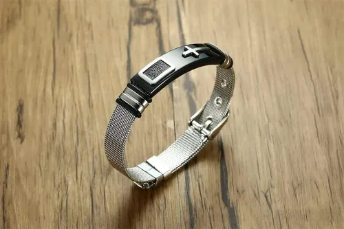 Vista 3 de Hubbering - Pulsera de malla de acero inoxidable
