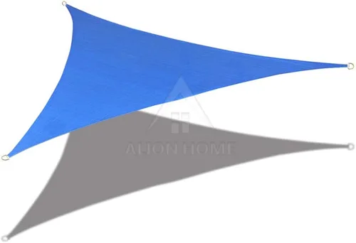 Vista 8 de Alion Home Toldo parasol tejido triangular impermeable de 10 x 10 x 10 pies en colores vibrantes (gris)