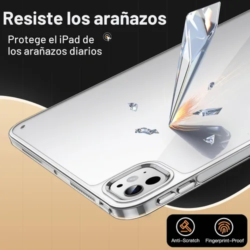 Vista 5 de JETech Clear Case for iPad Pro 11" M5/M4, Anti-Yellowing Transparente