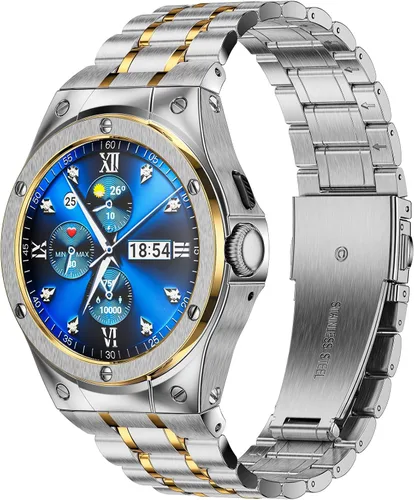 Vista 10 de SUPLINK Stainless Steel Case and Bands Compatible with Google Pixel Watch 1/2/ 3 Band 41mm Men, Metal Strap Protective Bumper for Pixel Watch 3 45mm