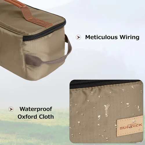 Vista 4 de Azarxis Camping Travel Cooking Utensils Organizer Bag Cookware Storage Bag Portable Small Stuff Case for Storing Flatware Cutlery Digital