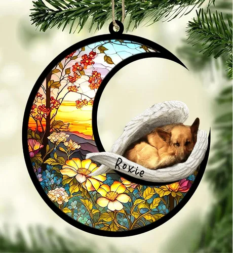 Vista 46 de Atrapasoles conmemorativo personalizado para perros, adorno navideño de Airedale Terrier, recuerdo por pérdida de mascota, regalos conmemorativos