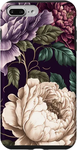 Vista 11 de Elegant Blush Pink & Purple Vintage Floral Rose & Peony Case for iPhone 17