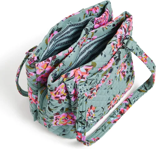 Vista 2 de Vera Bradley Bolso bandolera de algodón con múltiples compartimentos para mujer