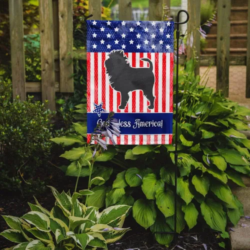 Vista 2 de Caroline's Treasures BB3348GF - Bandera patriótica de Estados Unidos para jardín, bandera decorativa para patio, jardín, jardín, jardín, multicolor