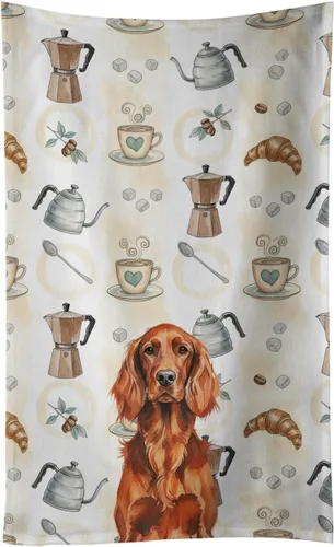 Vista 136 de Caroline's Treasures Afghan Hound - Toalla de cocina para barra de café, terciopelo frontal y lazo de algodón, lavable a máquina Sabueso afgano