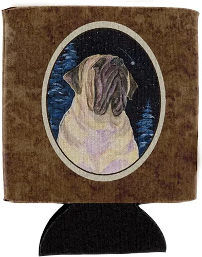 Vista 247 de Caroline's Treasures SS8447CC Starry Night English Bulldog - Enfriador para latas o botellas, lavable, funda plegable con aislamiento para bebidas