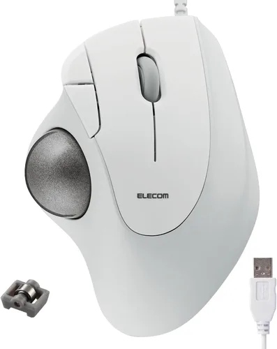Vista 13 de ELECOM Diseño de comodidad ergonómica Trackball IST Inalámbrico 2.4GHz Conectar, Seguimiento súper suave con rodamiento de bolas rodantes, Bola
