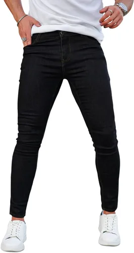 Vista 2 de Jeans Gingtto ajustados, desgastados, para hombre