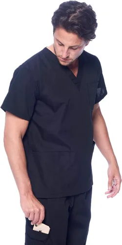 Vista 4 de Dagacci Scrubs Medical Uniform para mujeres y hombres camisas médicas