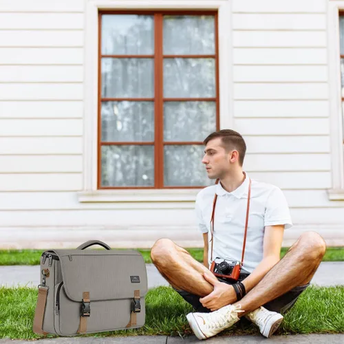 Vista 51 de MATEIN Bolsa tipo mensajero para hombres, mochila escolar para adolescentes, ligera de 17.3 pulgadas, maletín para laptop grande, bolsa cruzada